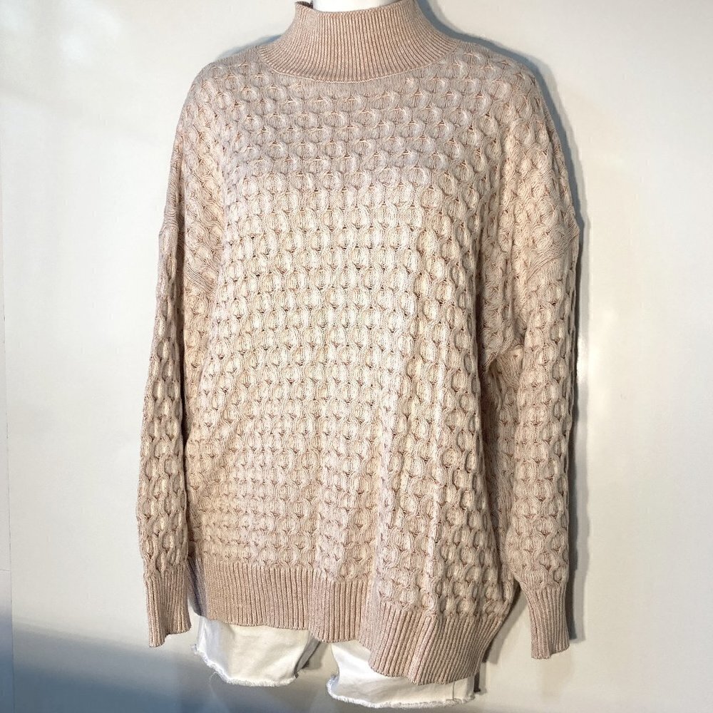 Knox Rose Dusty Rose longline turtleneck classic sweater recycled EOC